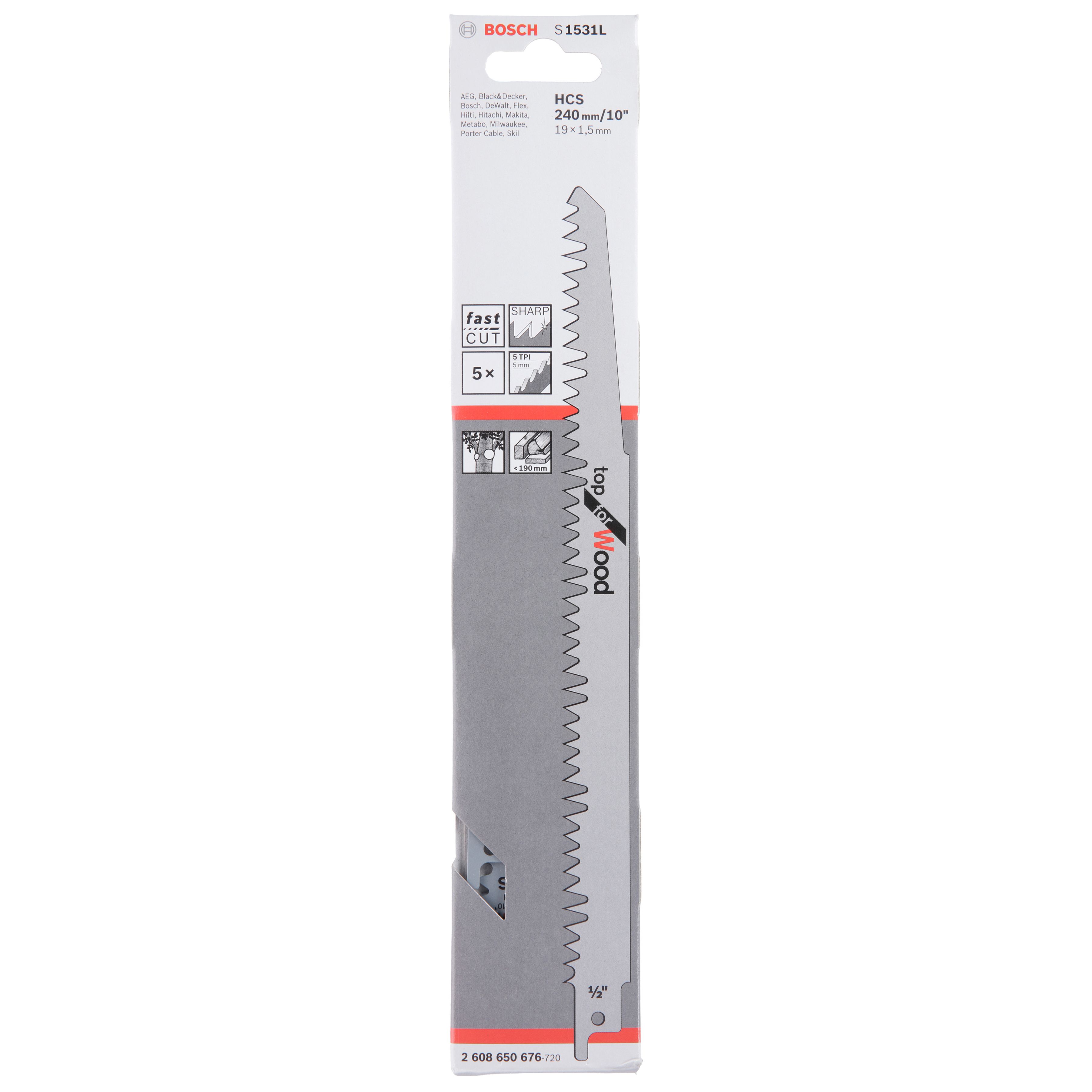 SKIP20A SABRE SAW BLADES S1531L WOOD