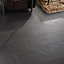 Slate effect Black Matt Stone effect Porcelain Wall & floor Tile, Pack of 6, (L)300mm (W)600mm