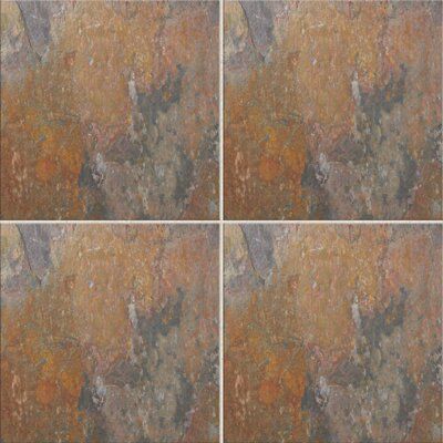 Slate Matt Patterned Stone effect Slate Wall & floor Tile, Pack of 5, (L)300mm (W)300mm