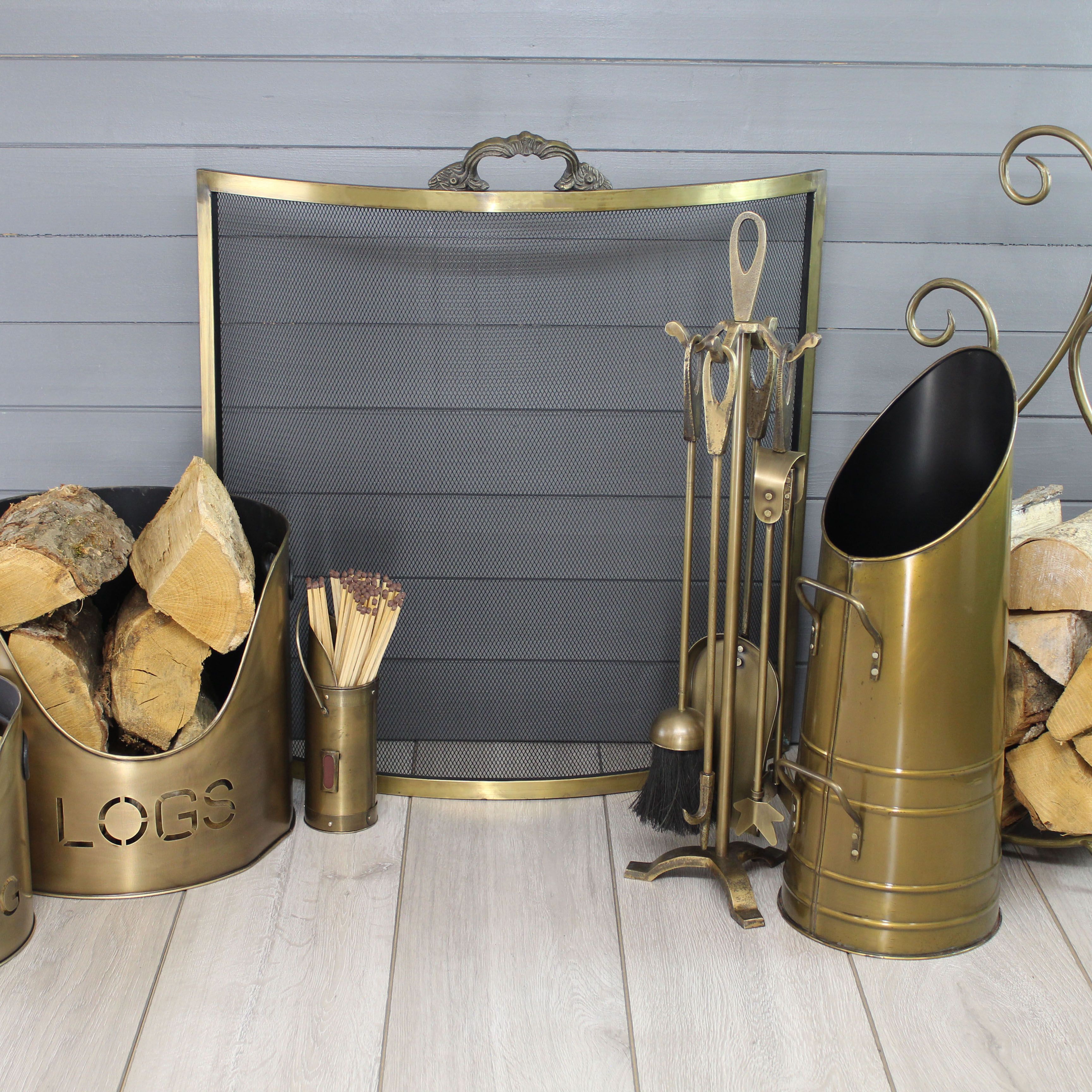 Slemcka Brass effect Metal 1 piece Companion set