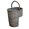 Slemcka Grey Wicker Basket (H)38cm (W)32cm
