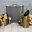 Slemcka Traditional Antique brass effect Steel Storage bucket (H)200mm (D)70mm