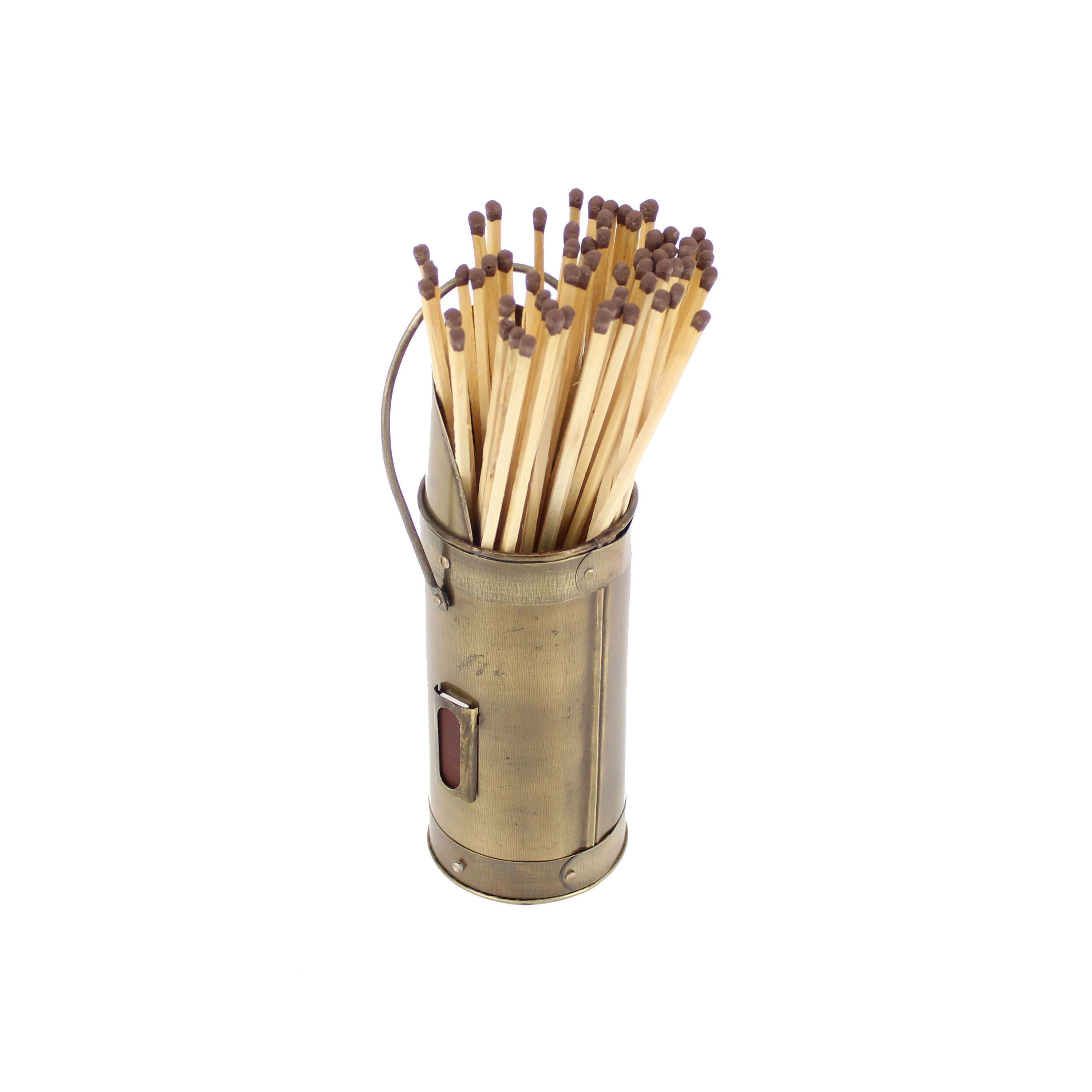 Slemcka Traditional Antique brass effect Steel Storage bucket (H)200mm (D)70mm