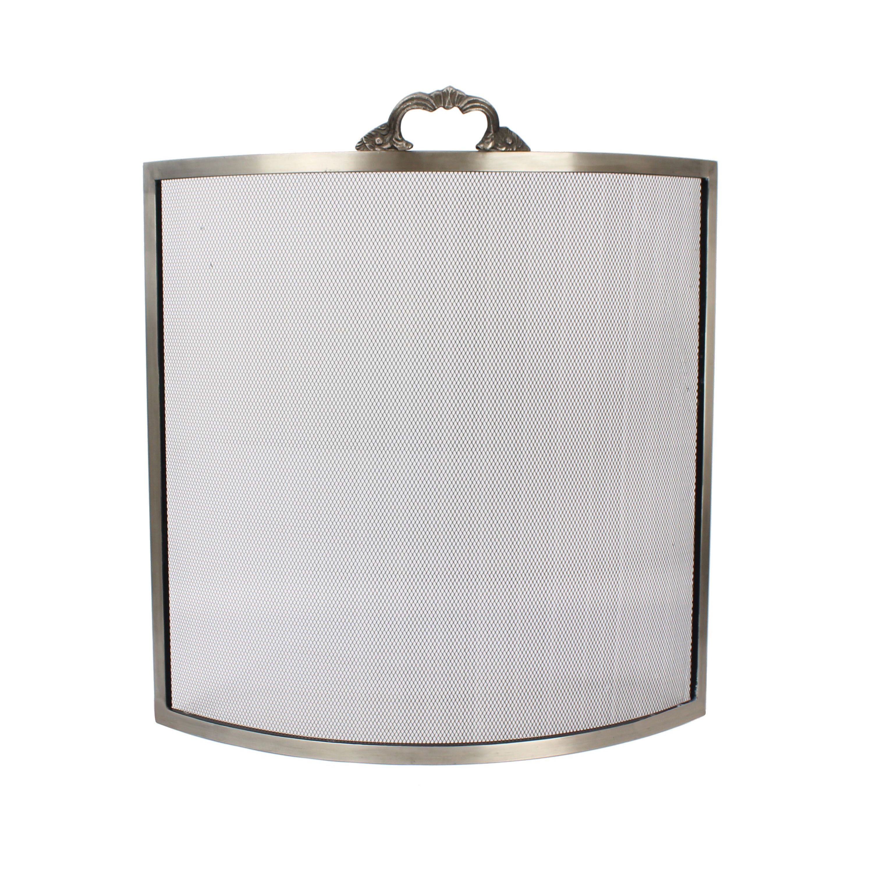 Slemcka Traditional Pewter effect Metal Fire screen (W)0.61m