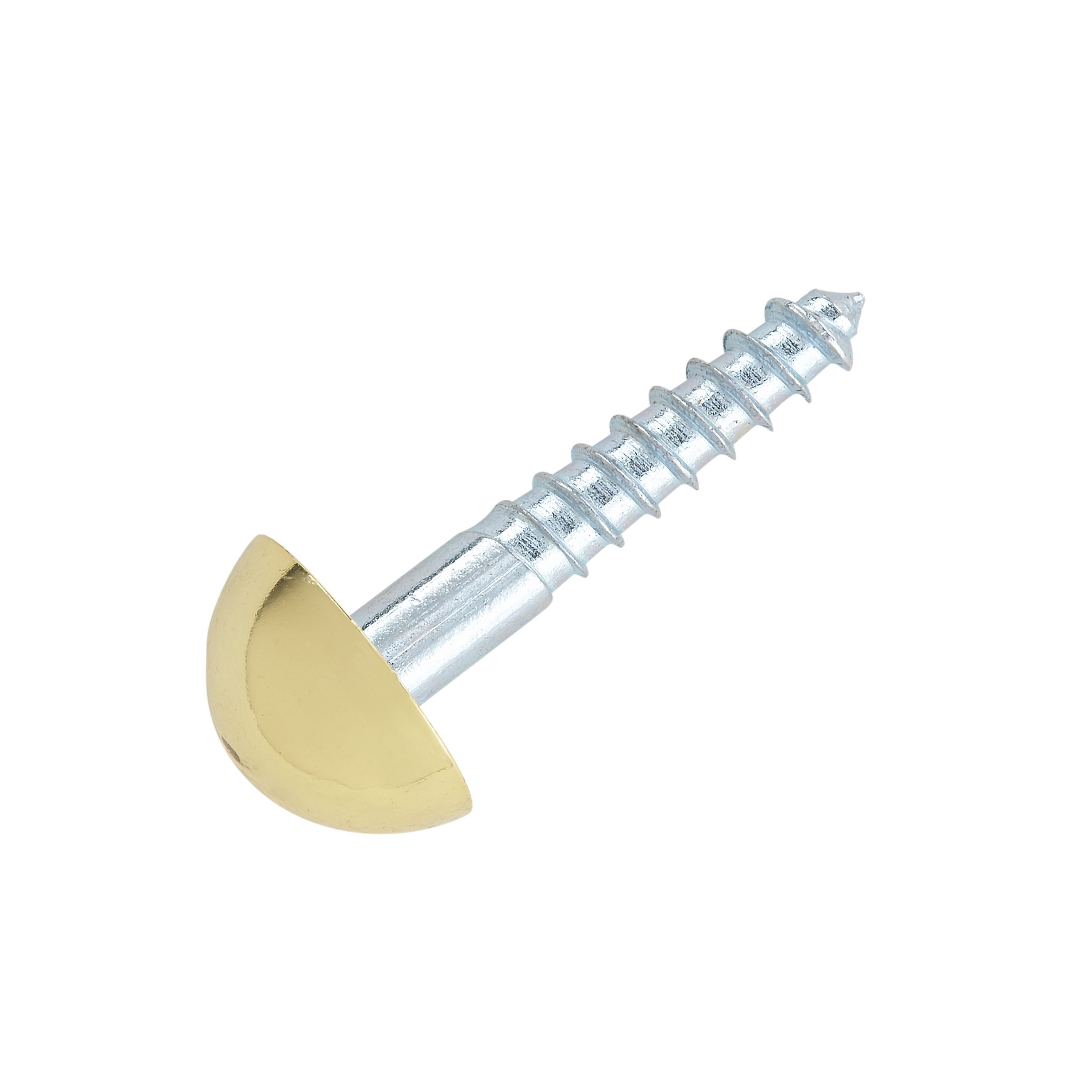 Slotted Flat countersunk Mirror screw (L)25mm, Pack of 4