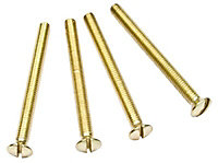 Slotted Raised-countersunk Metal Sockets & switches Socket & switch screw (Dia)3mm (L)38mm, Pack of 4
