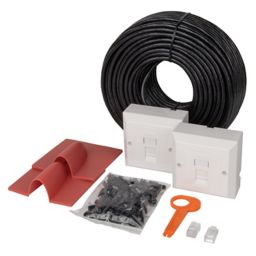 SLX Cat 5e Black Extension cable kit, 50m