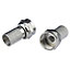 SLX Twist on F-type F connector, Pack of 2
