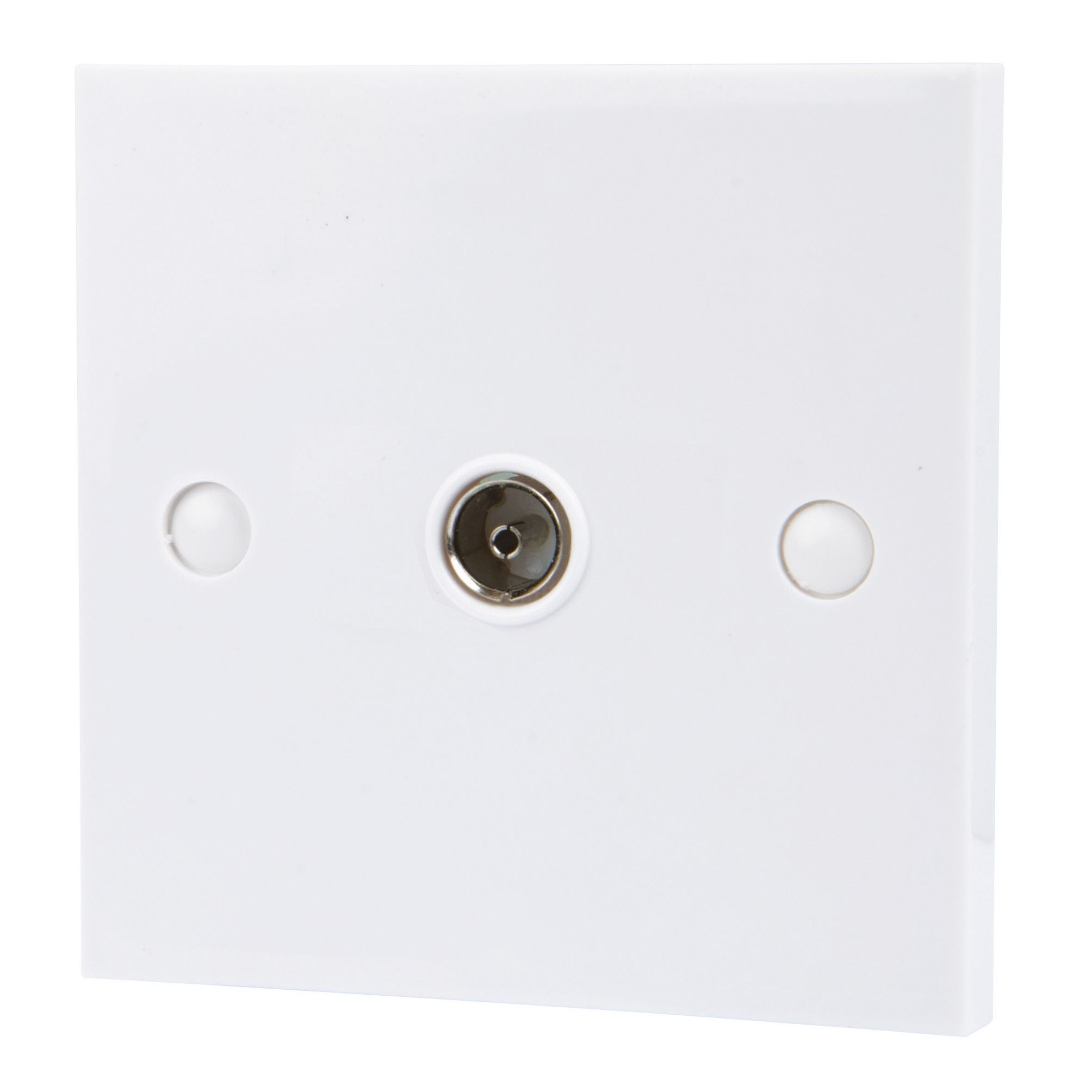 SLX White 1 gang Plastic Coaxial outlet