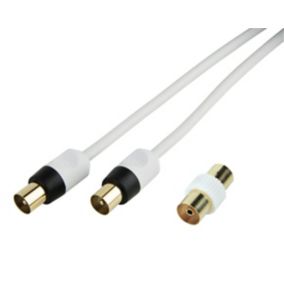 SLX White Coaxial cable, 1.5m