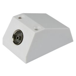 SLX White Flat plate Wall-mounted Single Coaxial socket