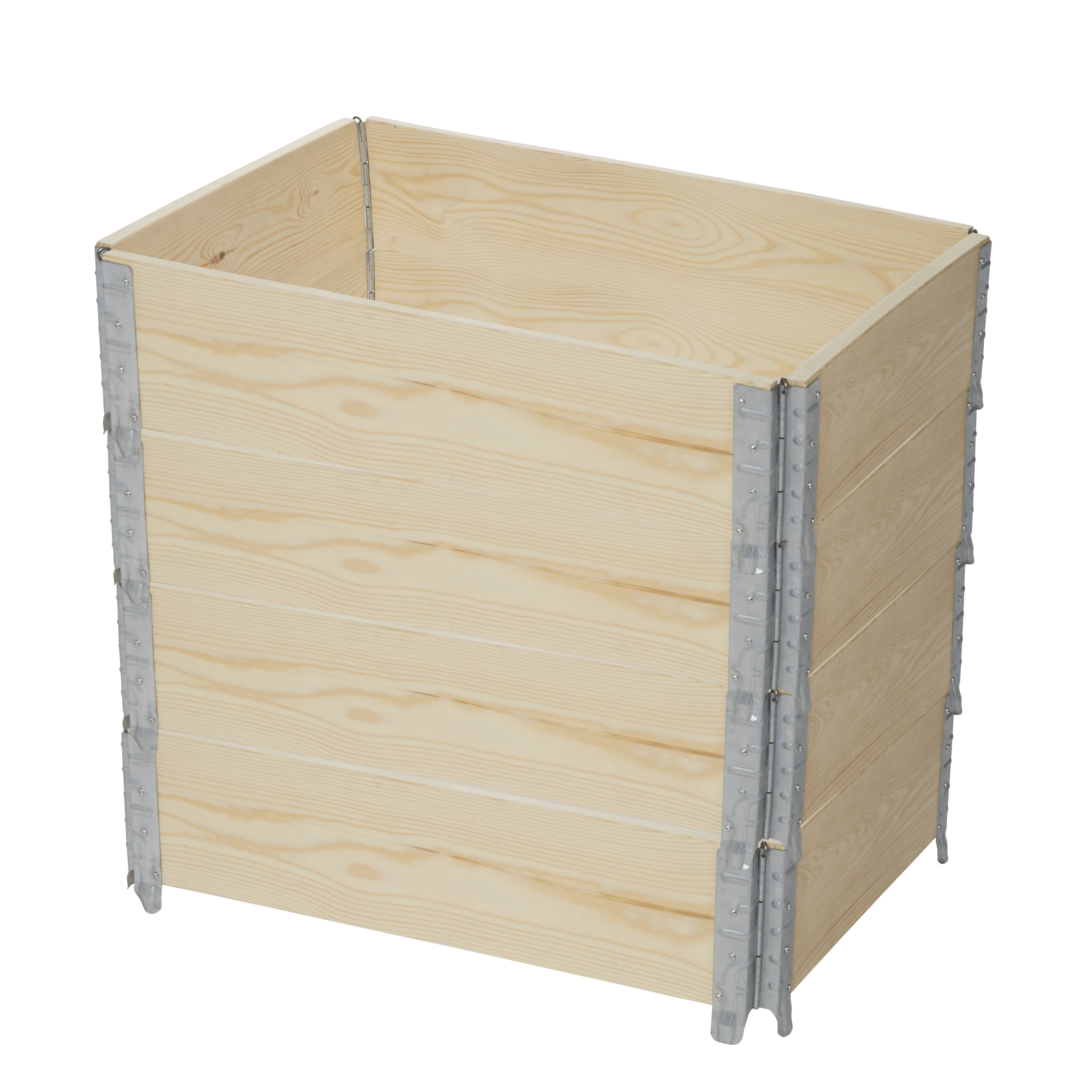 Small Pine & steel Rectangular Raised bed kit 0.48m²