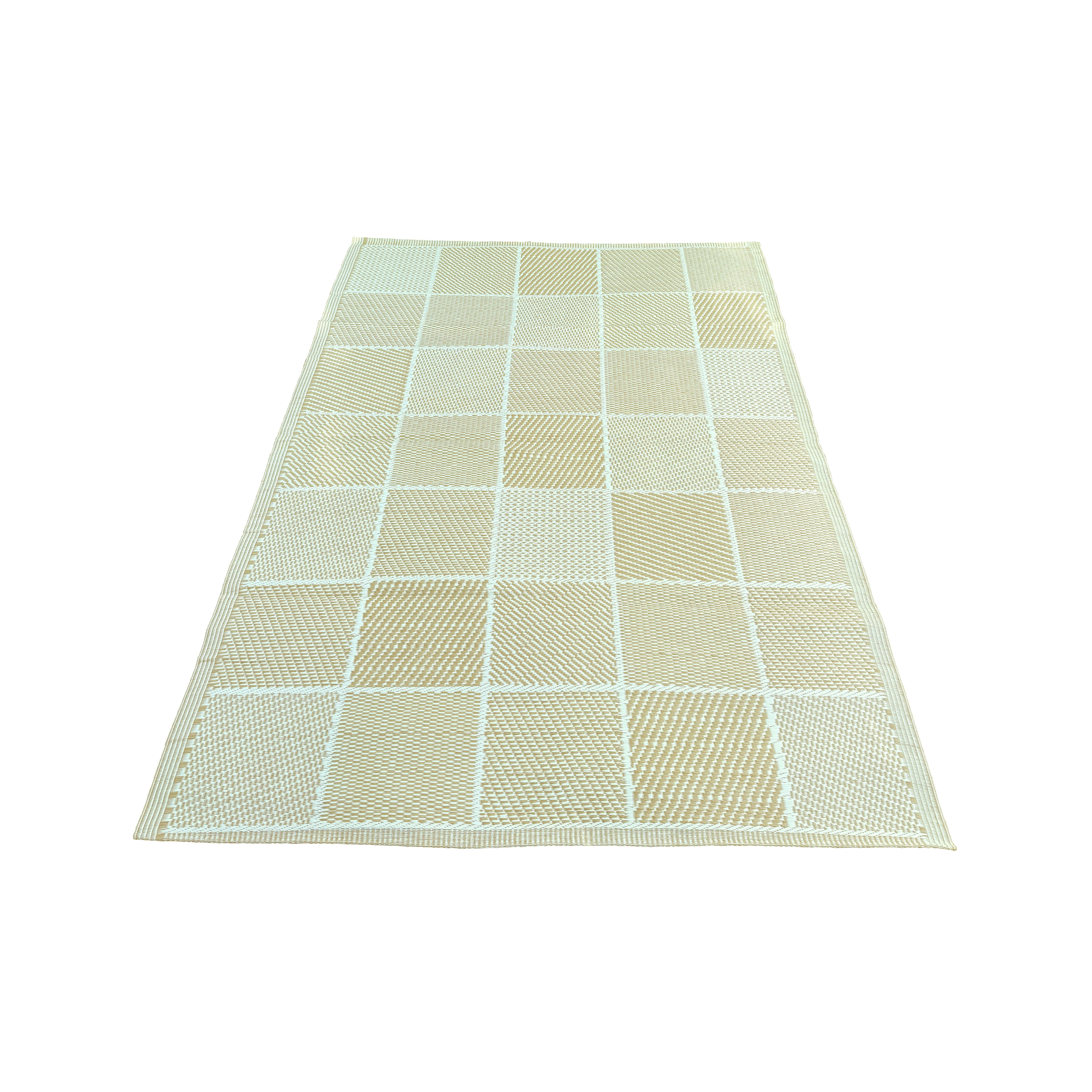 Smart Garden Alfresco Beige Mosiac Outdoor Rug, (L)210cm x (W)150cm