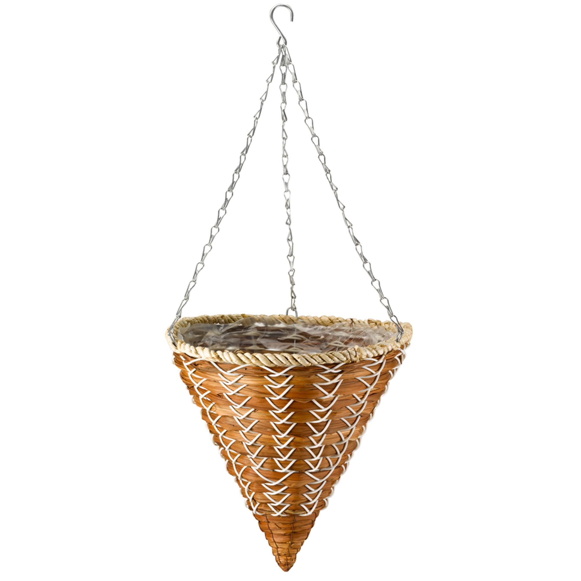 Smart Garden Country braid Natural Cone Hanging basket, 35cm