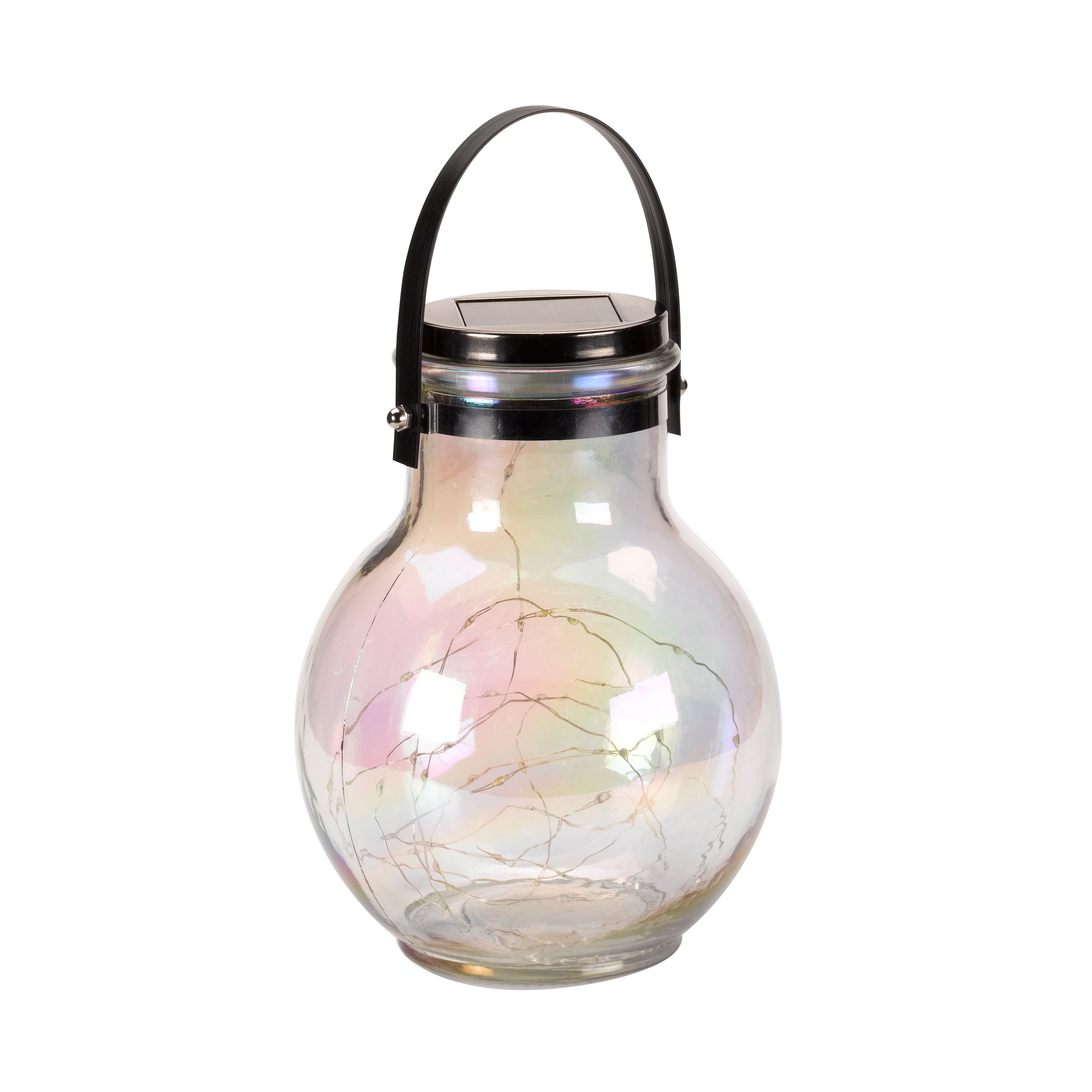 Smart Garden Glass, plastic & stainless steel Iridescent effect Solar-powered Outdoor LED Lantern