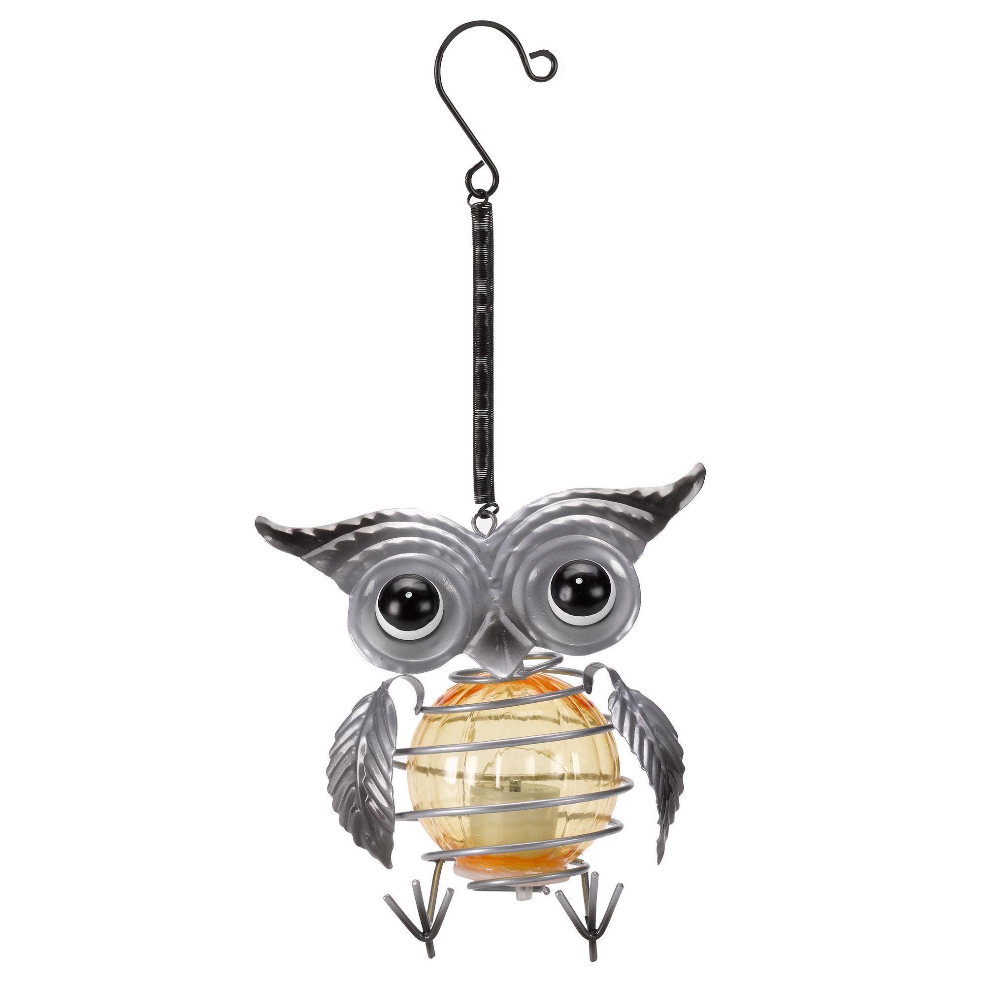 Smart Garden Gold or Silver Metal effect Owl Solar-powered LED Outdoor Decorative light, Pack of 1