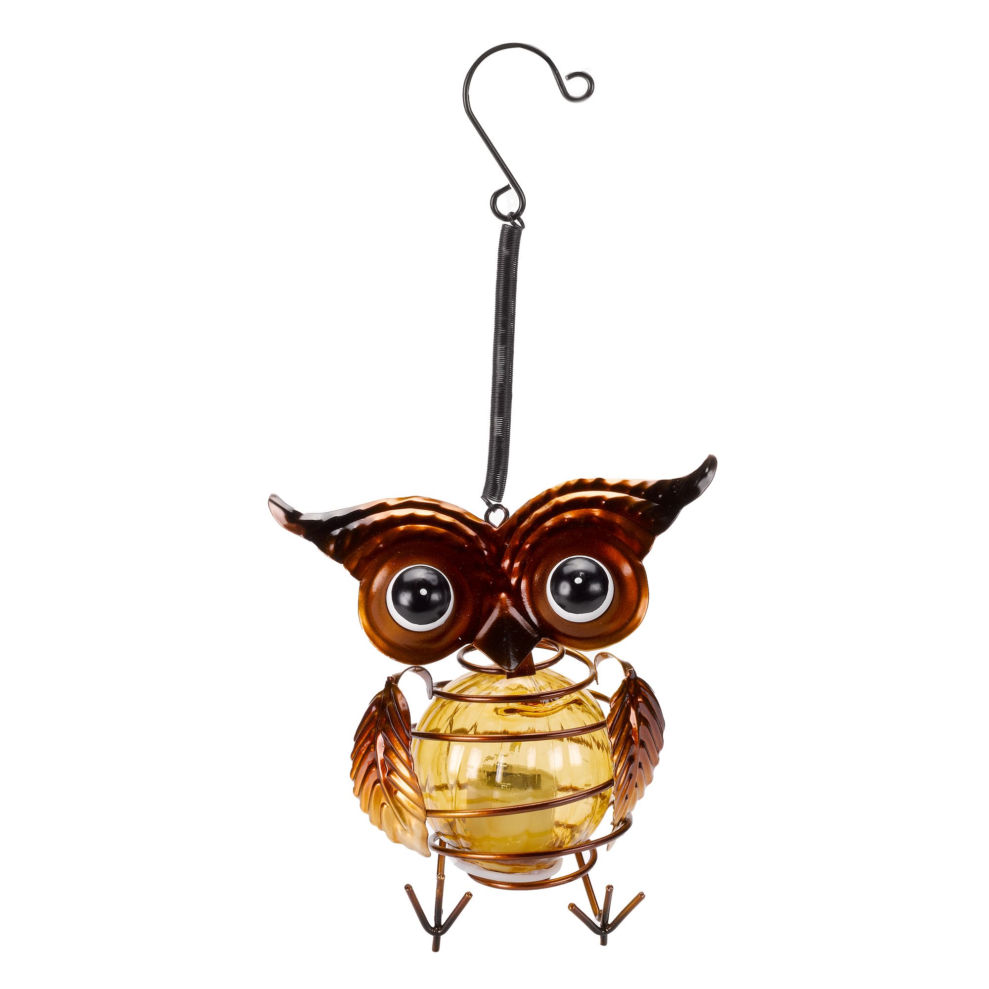 Smart Garden Gold or Silver Metal effect Owl Solar-powered LED Outdoor Decorative light, Pack of 1