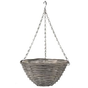 Smart Garden Sable willow Grey Round Hanging basket, 35cm