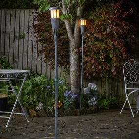 Smart Garden Tiki Slate Flame Solar-powered LED Outdoor Stake light
