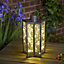 Smart Solar Firefly Star Glass & plastic Bronze effect Solar-powered Outdoor LED Medium Lantern