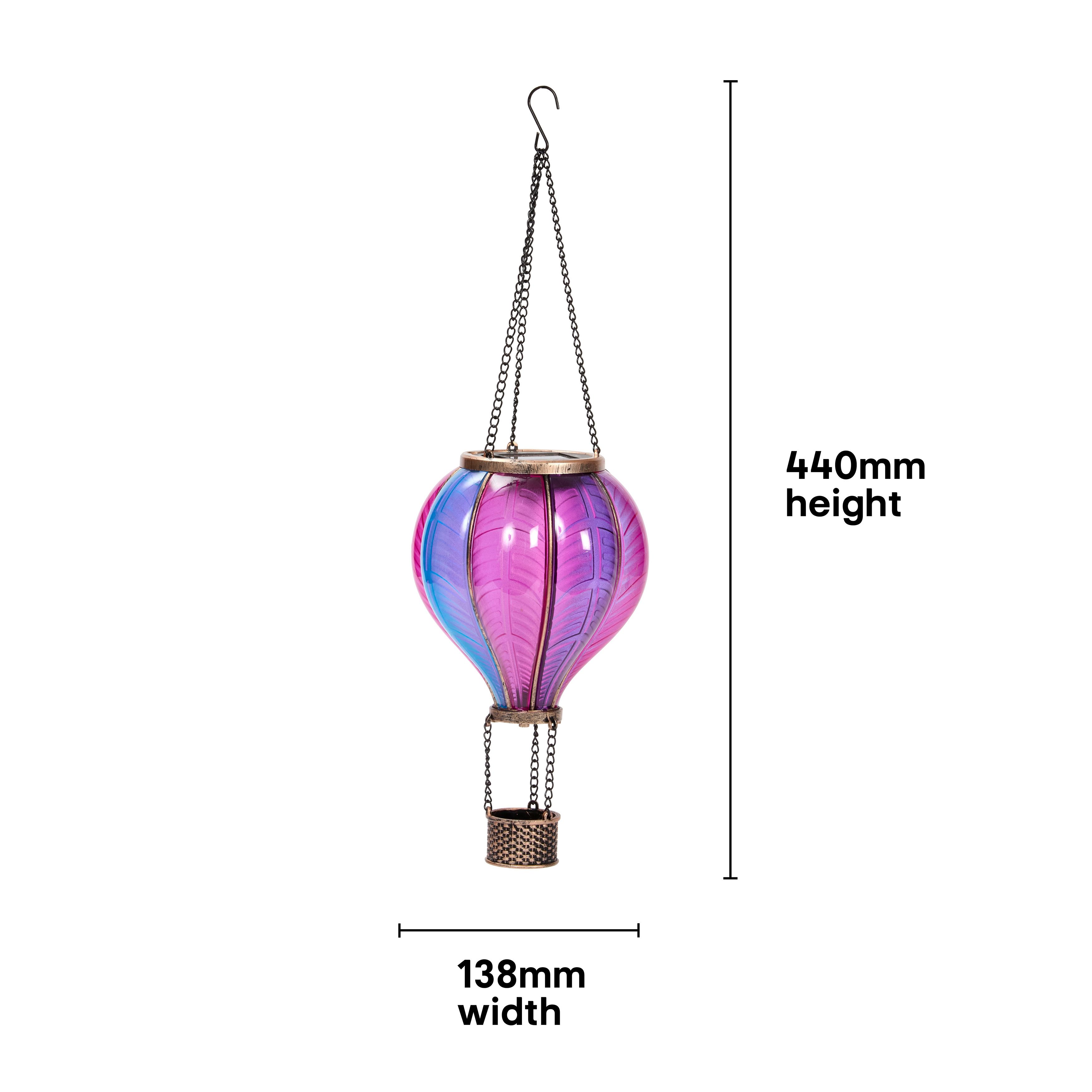 Smart Solar Pink & Blue Plastic Solar-powered Outdoor LED Medium Decorative light