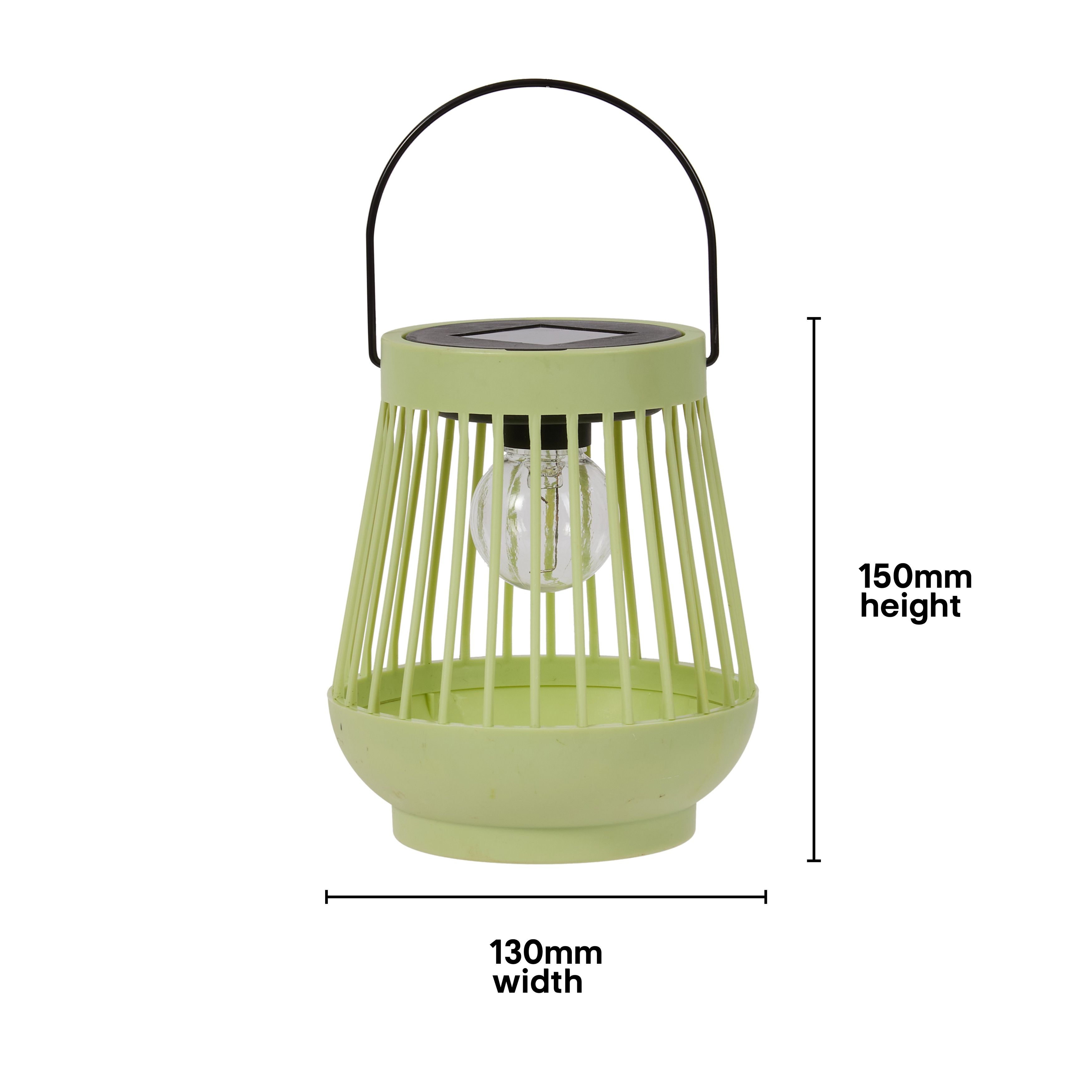 Smart Solar Viva Green Plastic Solar-powered Outdoor LED Small Lantern