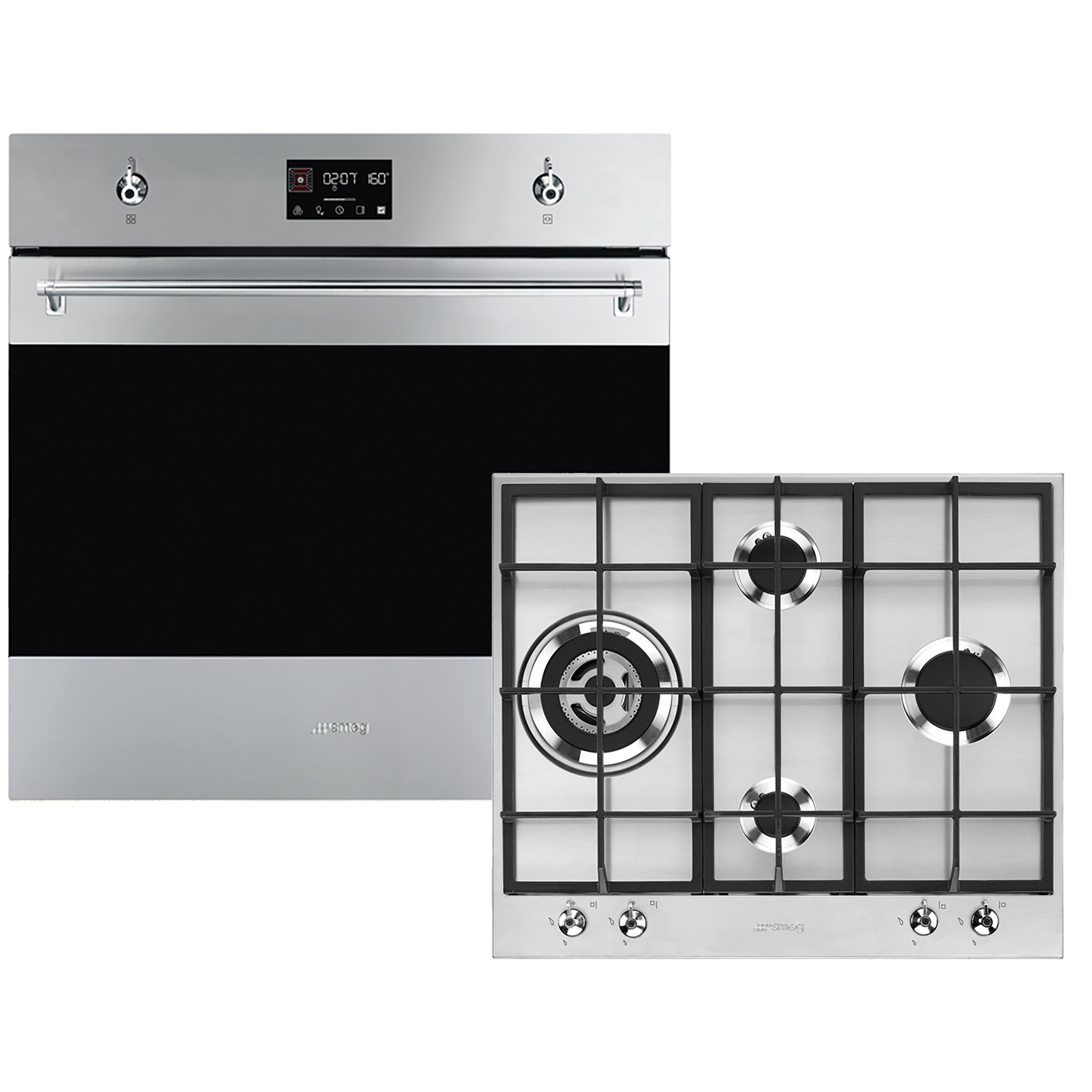 Smeg AOSF6390G3 Builtin Single Electric oven & gas hob pack