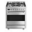Smeg C7GPX9_SS 60cm Single Electric & gas Cooker with Gas Hob - Stainless Steel