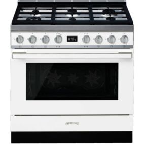 Smeg CPF9GPWH_WH Freestanding Electric & gas Range cooker with Gas Hob - White
