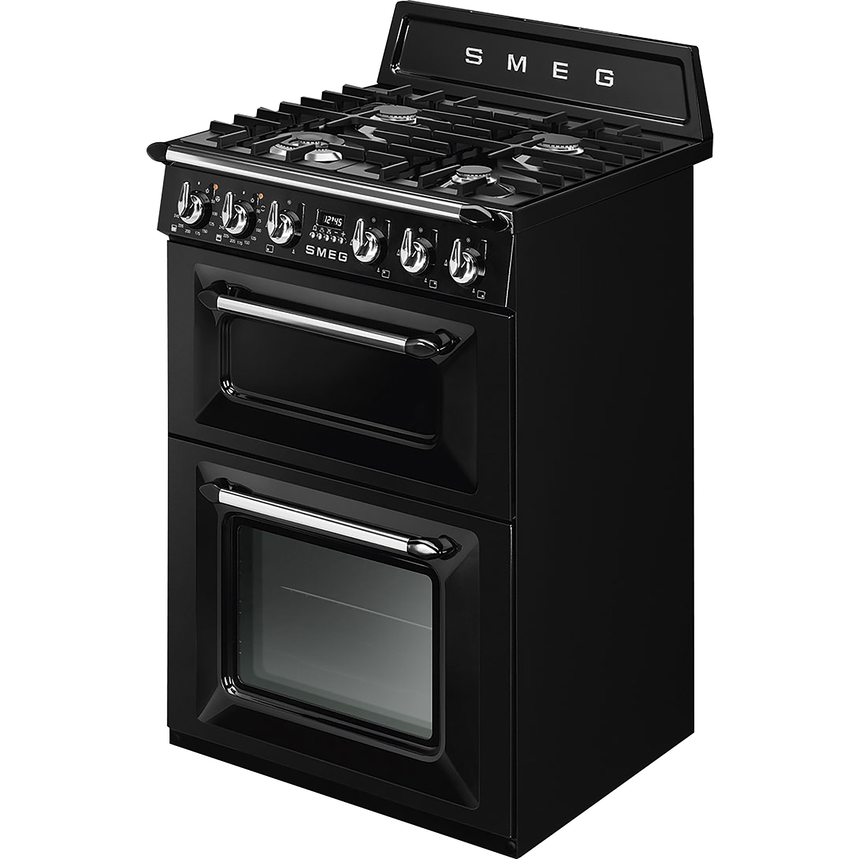 Smeg TR62BL_BK 60cm Double Electric & gas Cooker with Induction Hob - Black