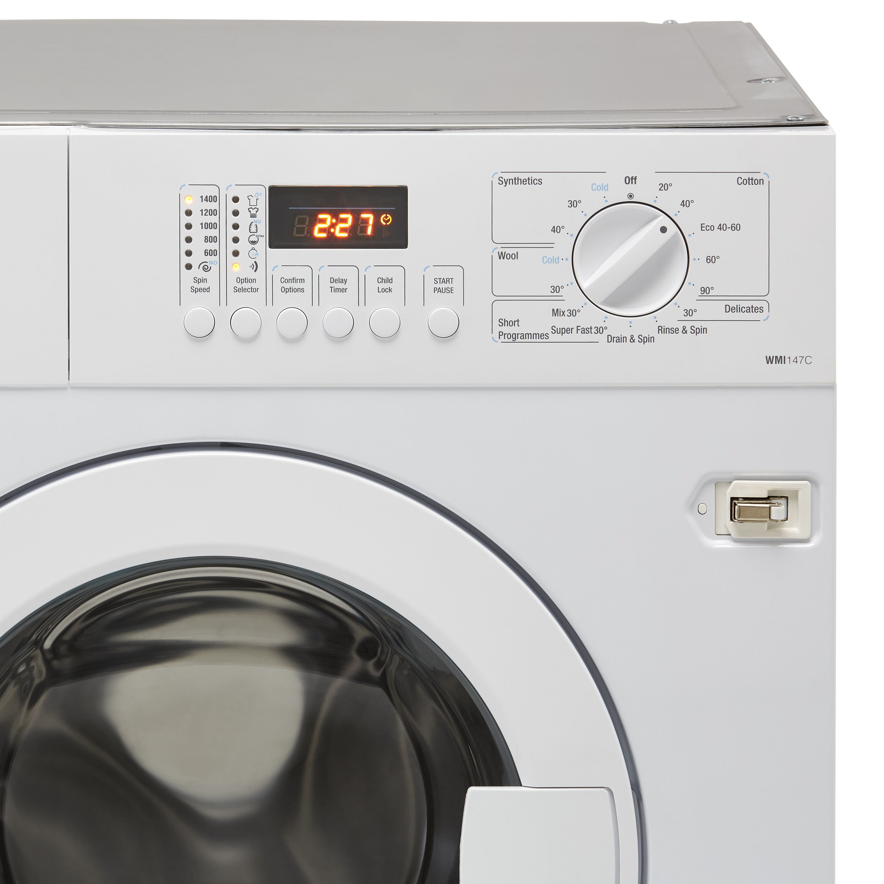 Smeg WMI147C 7kg Built-in 1400rpm Washing machine - White