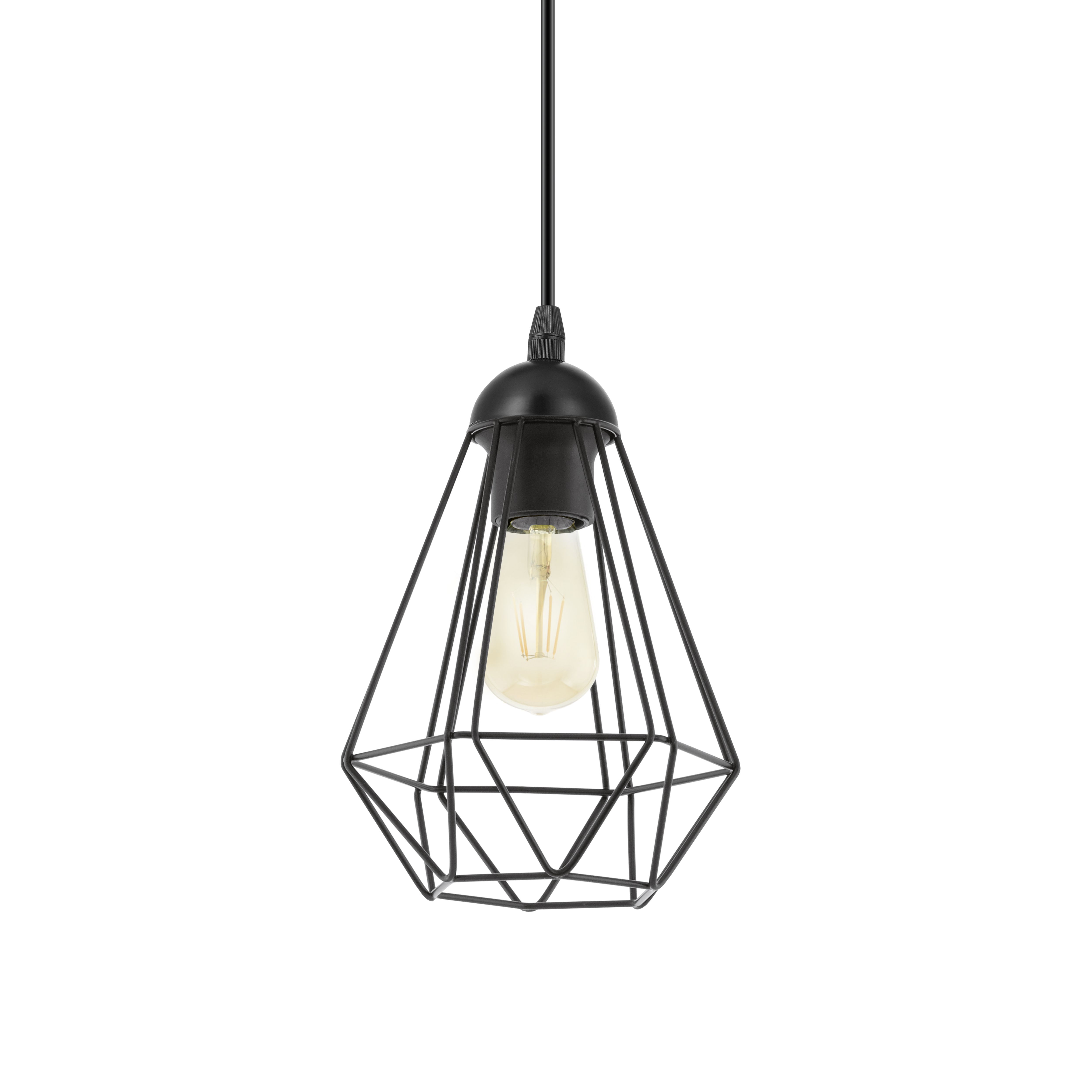 Smertrio Matt Black 3 Lamp Pendant ceiling light, (Dia)790mm