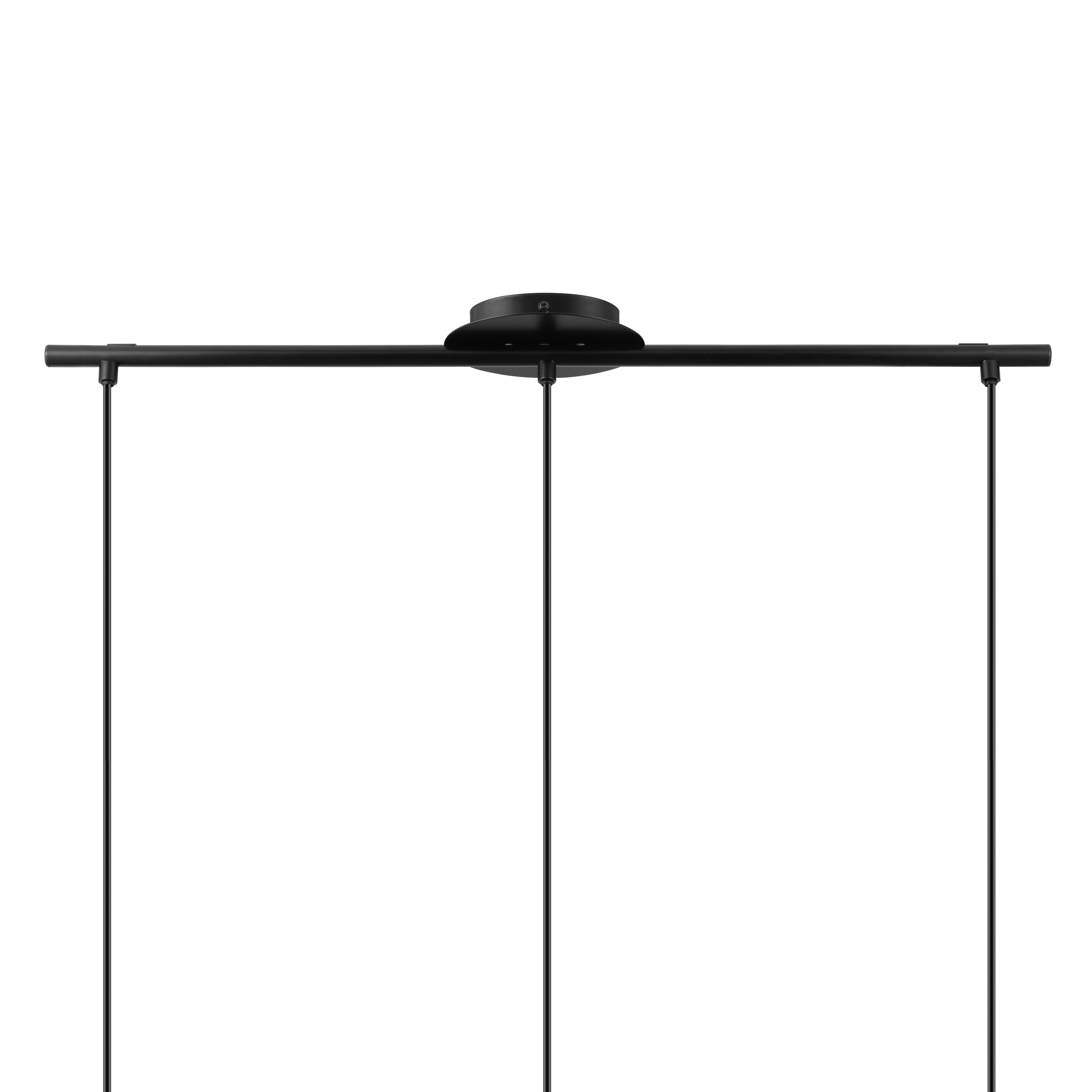 Smertrio Matt Black 3 Lamp Pendant ceiling light, (Dia)790mm