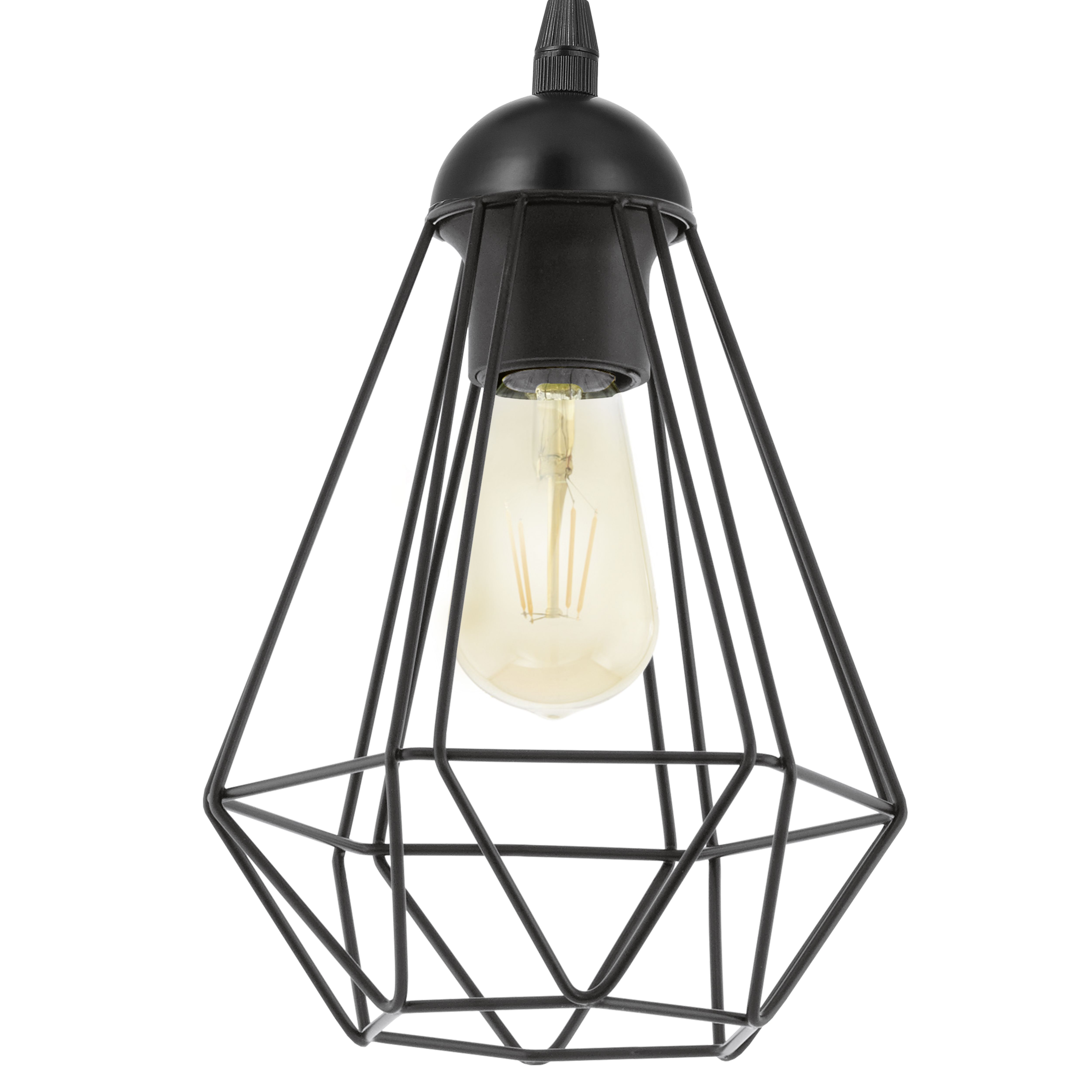 Smertrio Matt Black 3 Lamp Pendant ceiling light, (Dia)790mm