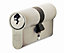 Smith & Locke 40/50mm Nickel effect Euro double cylinder lock