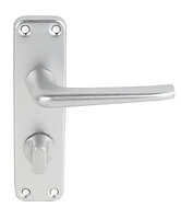 Smith & Locke Aluminium WC Door handle (L)102mm