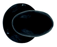 Smith & Locke Antique black Oval Door knob (Dia)56mm, Pair