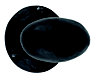 Smith & Locke Antique black Oval Door knob (Dia)56mm, Pair