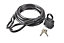 Smith & Locke Black Braided steel Cylinder Security cable, (L)4.5m (Dia)10mm