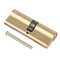 Smith & Locke Brass Single Euro Cylinder lock, (L)70mm (W)33mm