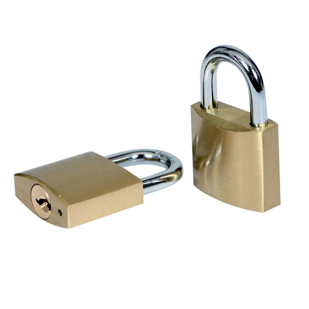 Smith & Locke Brass Steel Cylinder Open shackle Padlock (W)30mm, Pack of 2