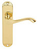 Smith & Locke Cadenza Brass effect Zinc alloy Latch Door handle (L)115mm