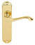 Smith & Locke Cadenza Brass effect Zinc alloy Latch Door handle (L)115mm