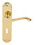 Smith & Locke Cadenza Brass effect Zinc alloy Lock Door handle (L)115mm