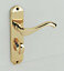Smith & Locke Cadenza Brass effect Zinc alloy WC Door handle (L)115mm