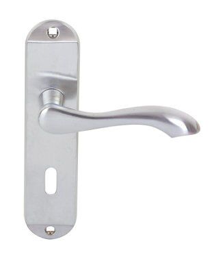 Smith & Locke Cadenza Chrome effect Zinc alloy Lock Door handle (L ...