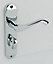 Smith & Locke Cadenza Polished Chrome effect Zinc alloy WC Door handle (L)115mm