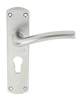 Smith & Locke Cuatro Chrome effect Zinc alloy Euro Lock Door handle (L)109mm