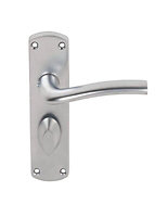 Smith & Locke Cuatro Chrome effect Zinc alloy WC Door handle (L)109mm