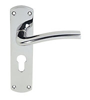 Smith & Locke Cuatro Polished Chrome effect Zinc alloy Door handle